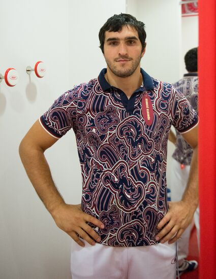 Russian Olympic teams members at Bosco Sport outfit center