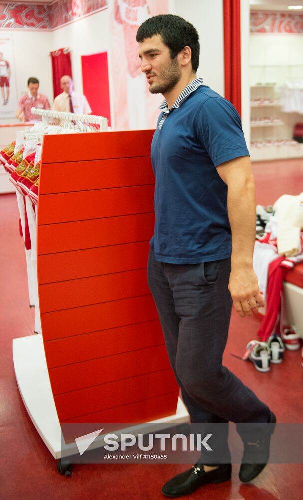 Russian Olympic teams members at Bosco Sport outfit center