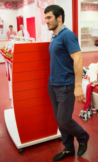 Russian Olympic teams members at Bosco Sport outfit center