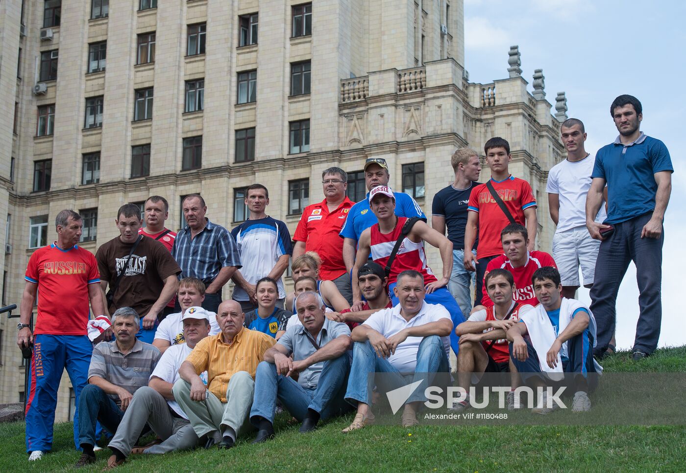 Russian Olympic teams members at Bosco Sport outfit center