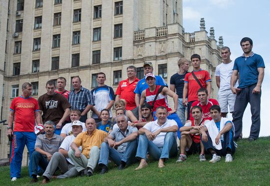 Russian Olympic teams members at Bosco Sport outfit center
