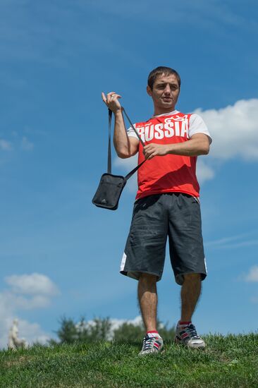 Russian Olympic teams members at Bosco Sport outfit center