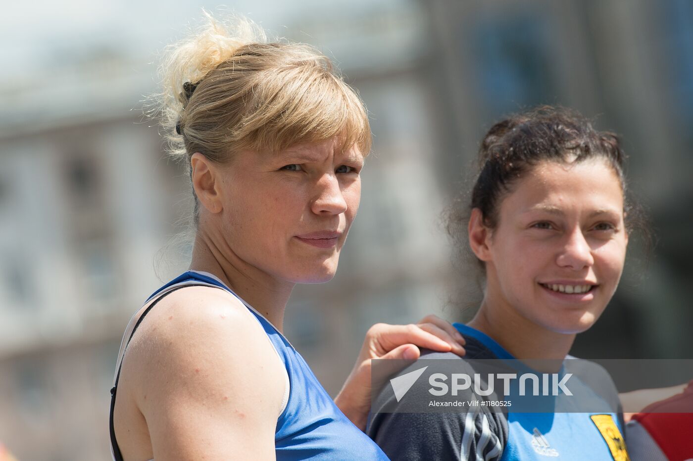Russian Olympic teams members at Bosco Sport outfit center