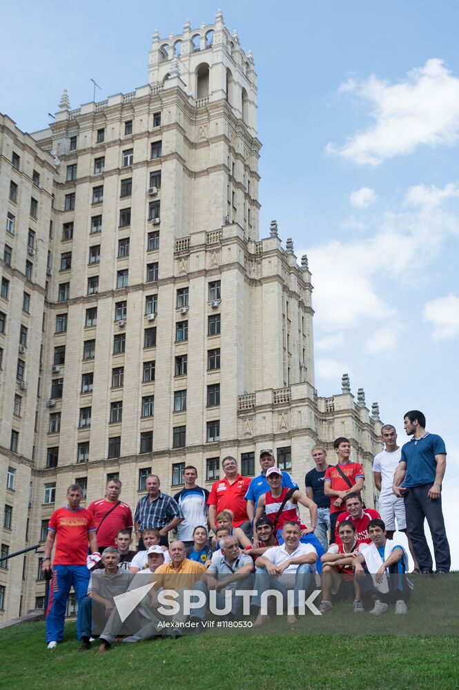 Russian Olympic teams members at Bosco Sport outfit center