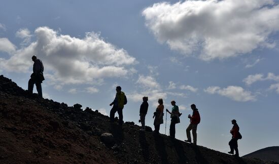 Work of volcanologists in BFTE area on Kamchatka Peninsula