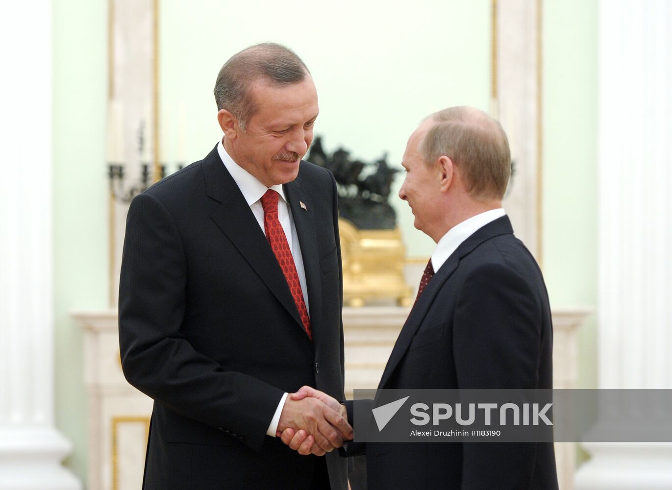 President Vladimir Putin meets with Recep Tayyip Erdogan