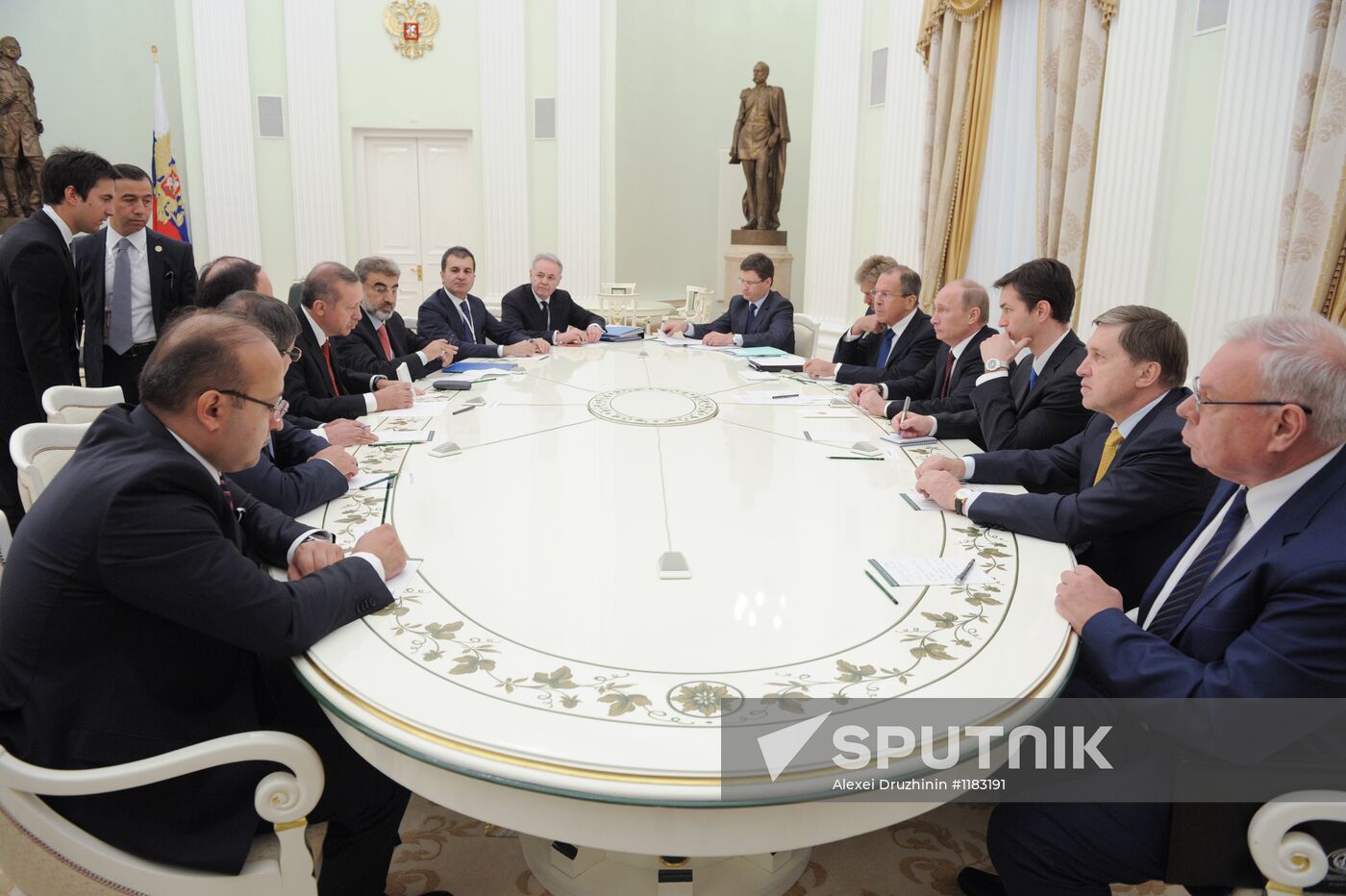 President Vladimir Putin meets with Recep Tayyip Erdogan