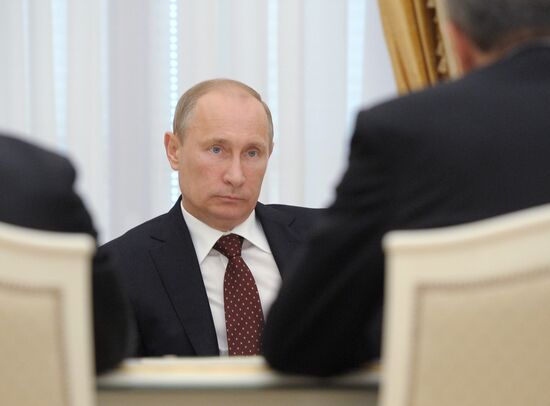 President Vladimir Putin meets with Recep Tayyip Erdogan