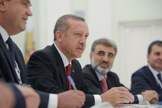 President Vladimir Putin meets with Recep Tayyip Erdogan