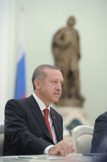 President Vladimir Putin meets with Recep Tayyip Erdogan