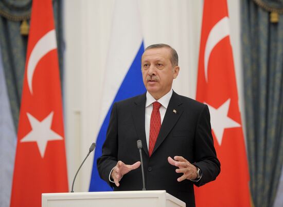 Vladimir Putin and Recep Erdoğan hold joint press conference