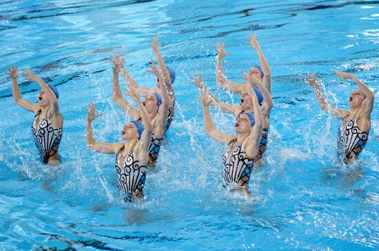 Russia's Olympic synchronized swimming team's training