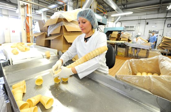 Ice-cream production at Inmarko factory