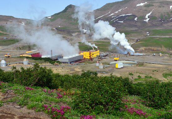 Mutnovskaya geothermal power plant in Kamchatka Region