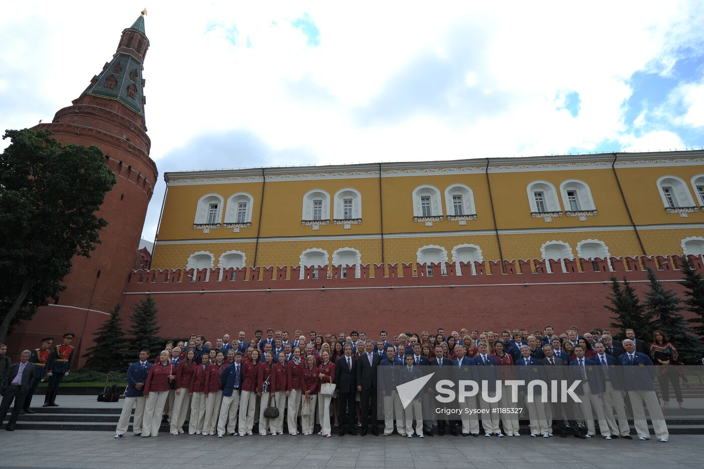 Farewell ceremony for Russian Olympic team departing for London