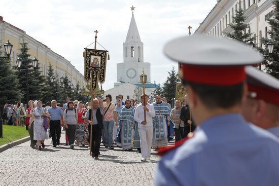Sacred procession in honor of Kazan Mother of God Icon