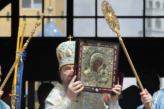 Sacred procession in honor of Kazan Mother of God Icon