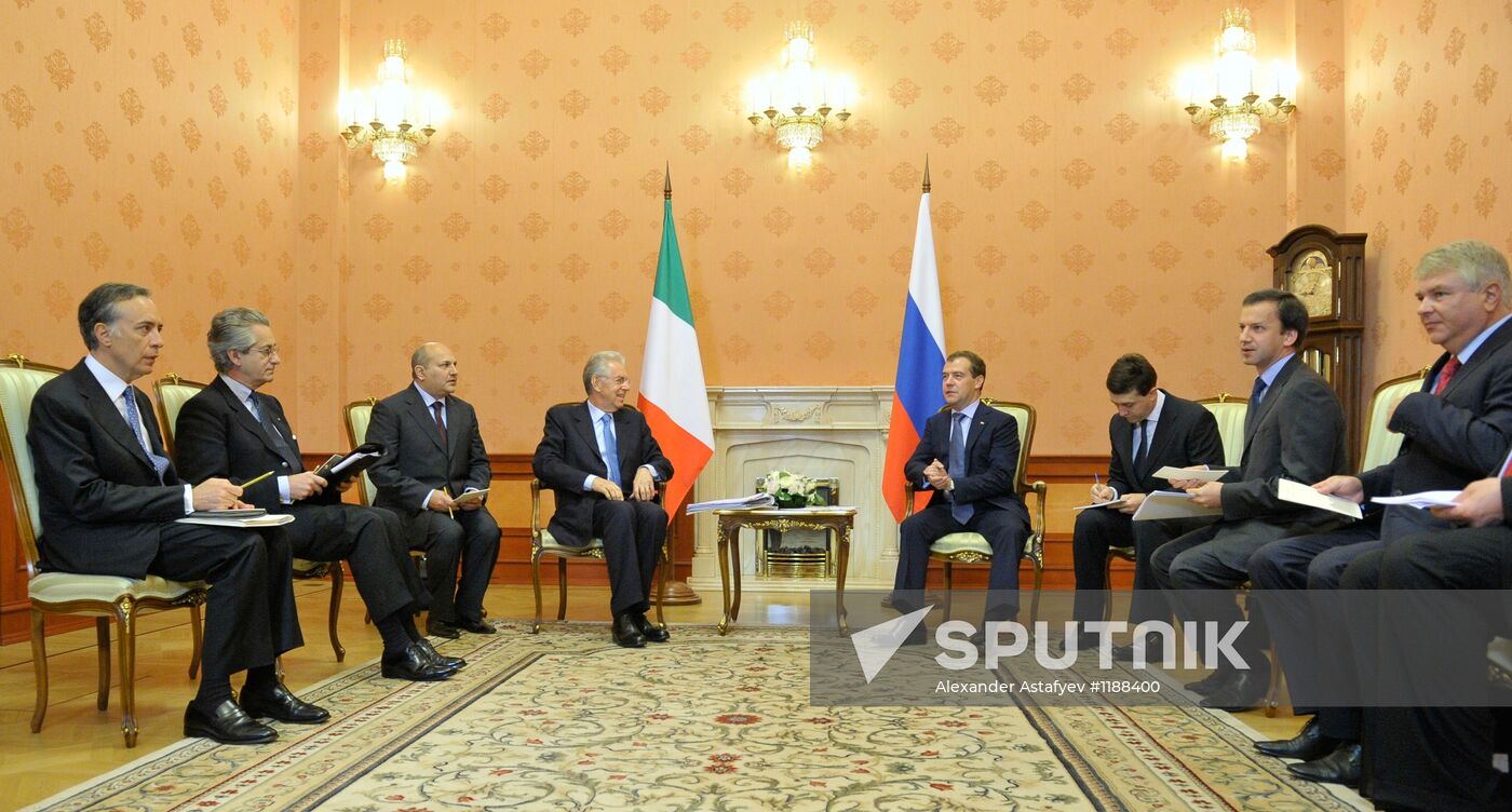 D.Medvedev and M.Monti hold talks
