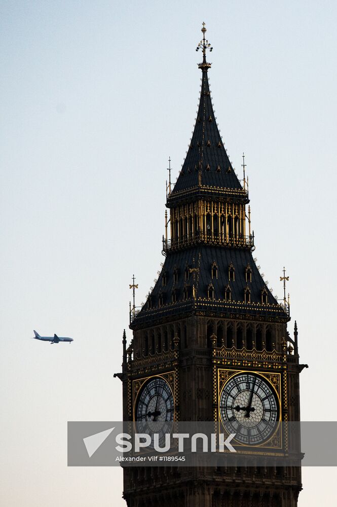 Cities on the world map. London