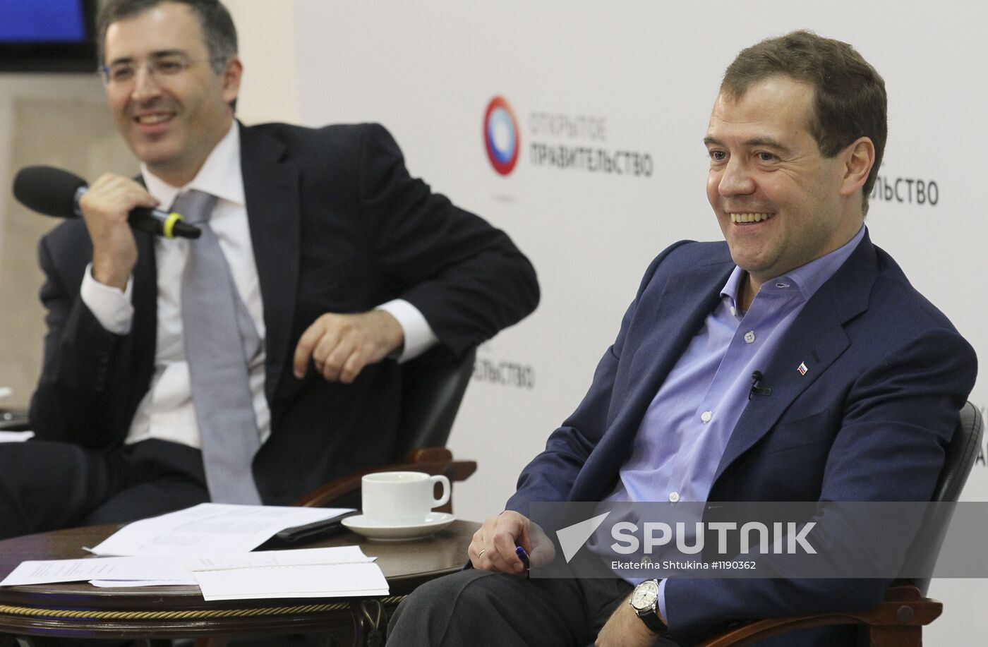 Dmitry Medvedev during Open Government meeting