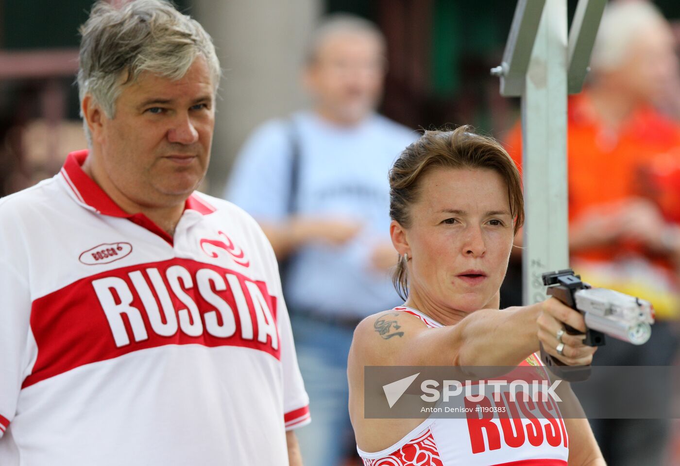 Russian modern pentathlon team training session