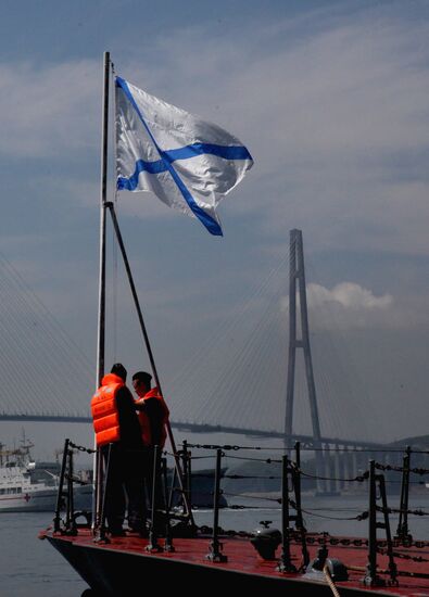 Naval parade rehearsal in Vladivostok