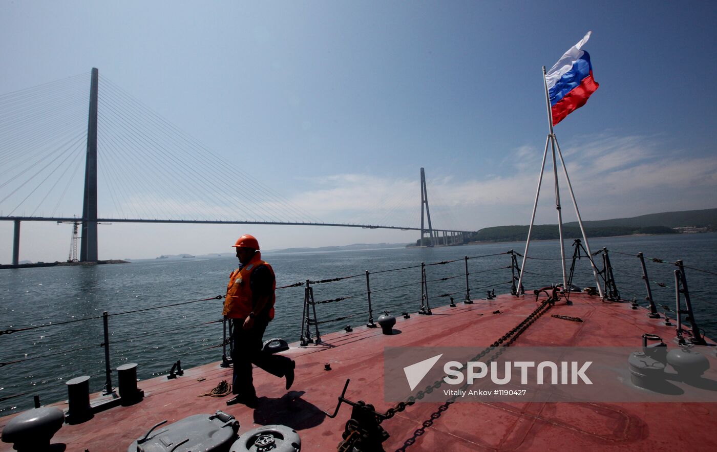 Naval parade rehearsal in Vladivostok