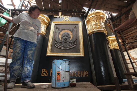 Restoration of monuments at Borodino field museum-reserve