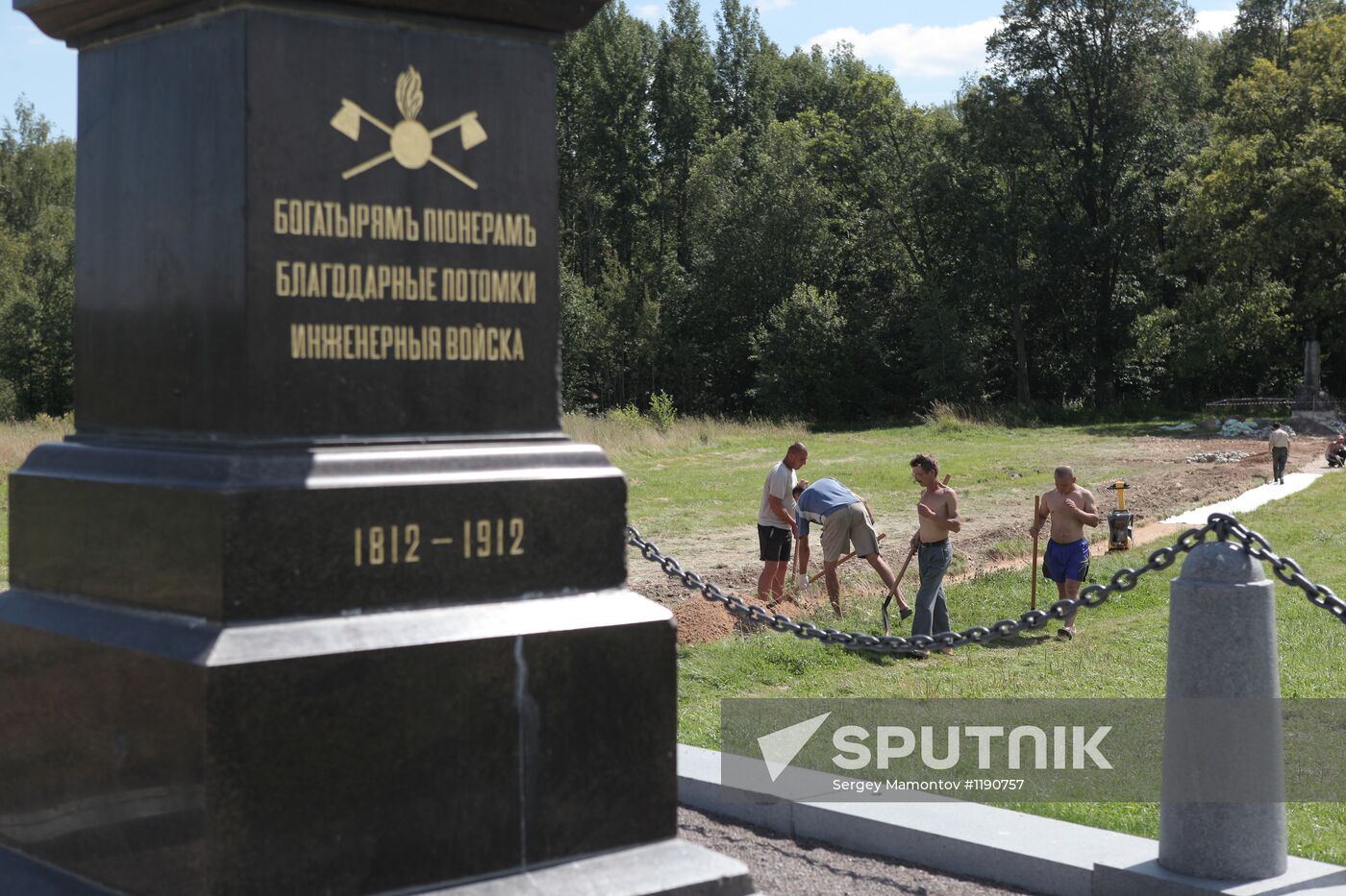 Restoration of monuments at Borodino field museum-reserve