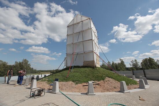 Restoration of monuments at Borodino field museum-reserve