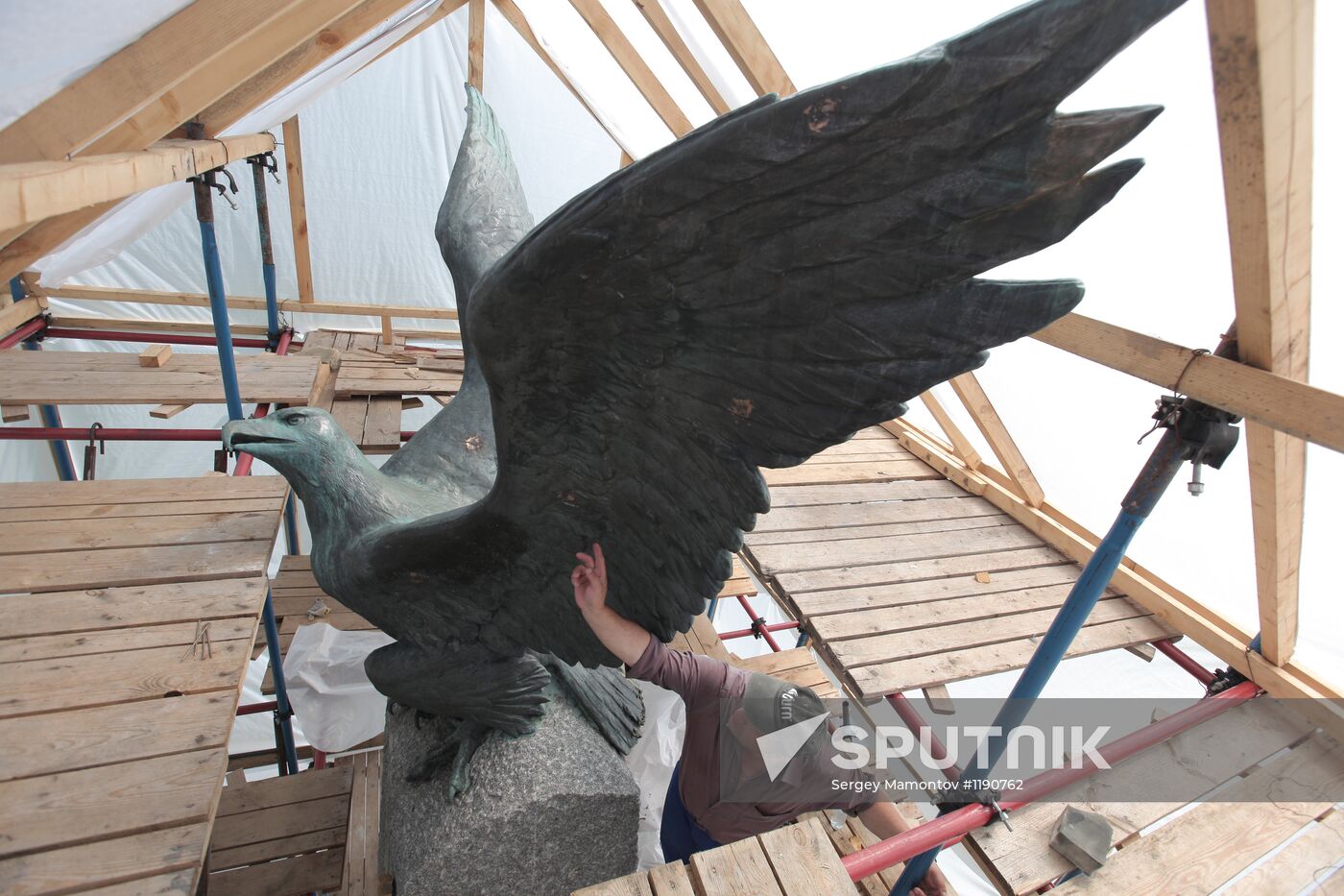 Restoration of monuments at Borodino field museum-reserve