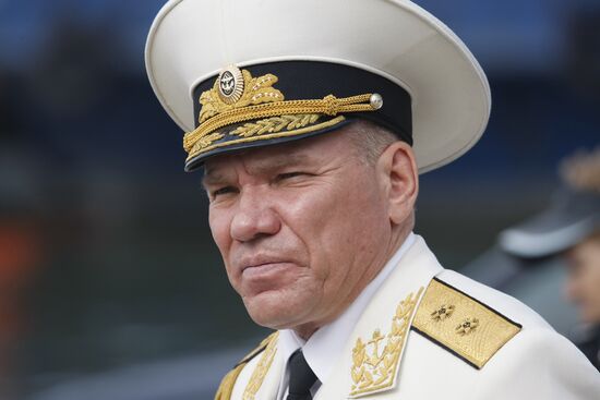 Navy Day parade rehearsal in Baltiysk