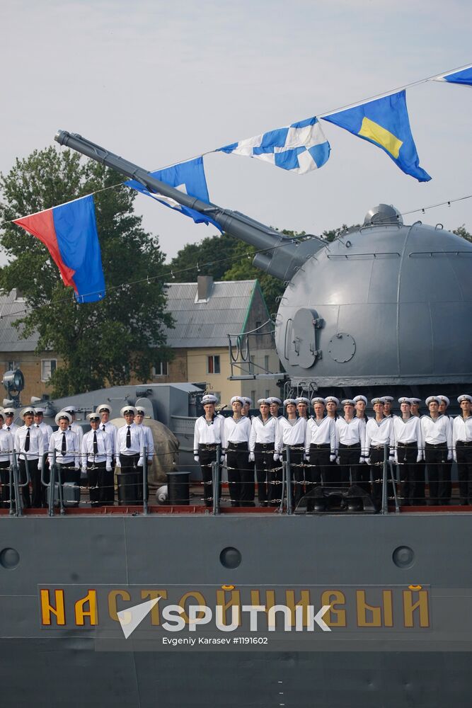 Navy Day parade rehearsal in Baltiysk