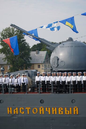 Navy Day parade rehearsal in Baltiysk