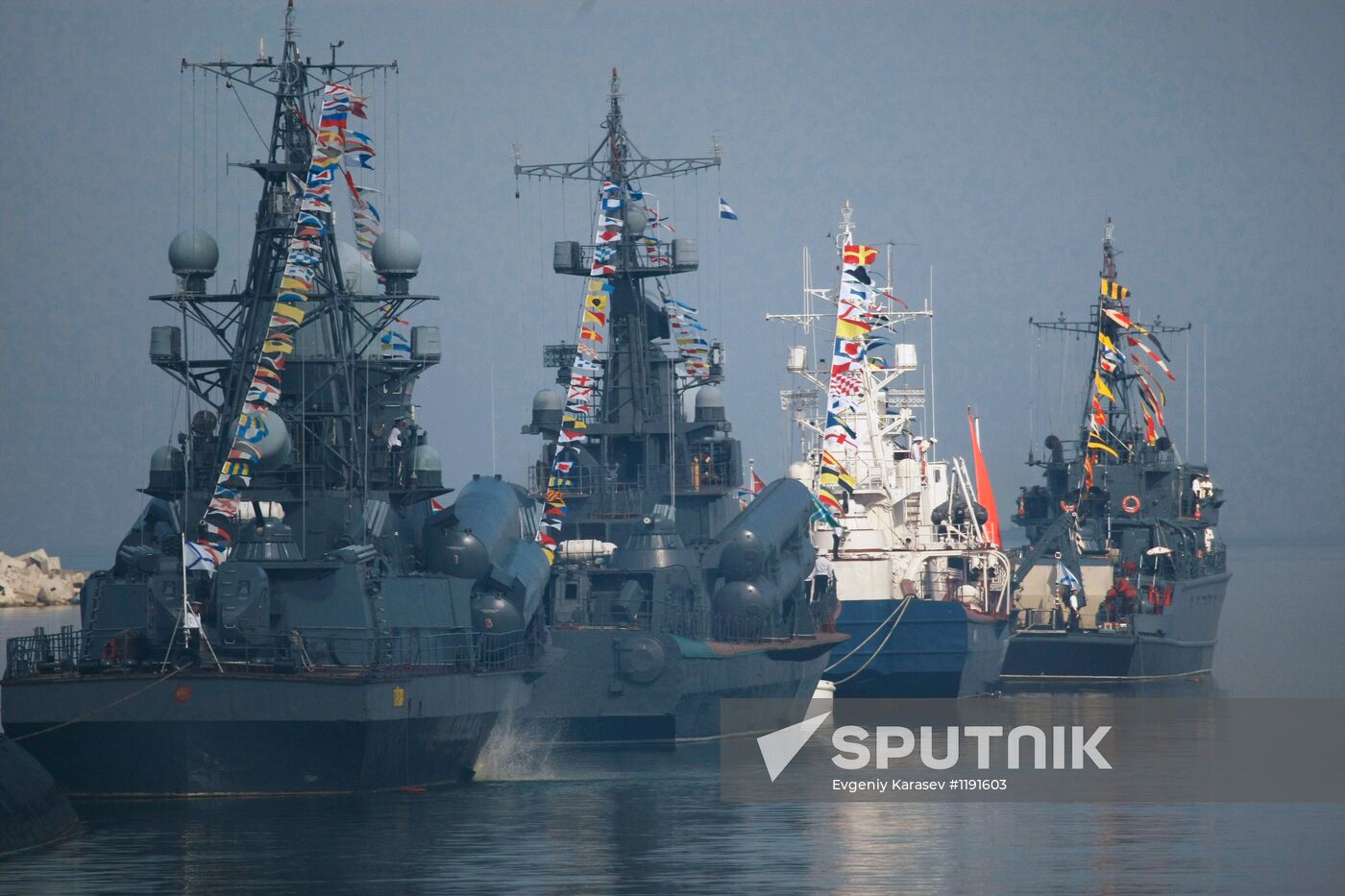 Navy Day parade rehearsal in Baltiysk