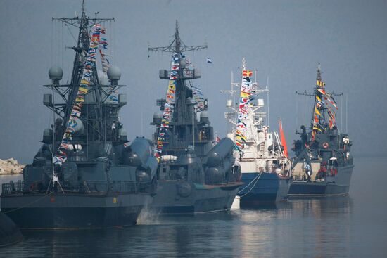 Navy Day parade rehearsal in Baltiysk