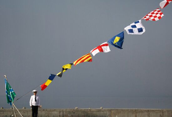 Navy Day parade rehearsal in Baltiysk