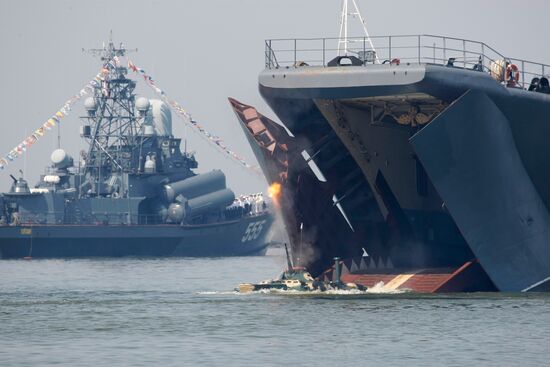 Navy Day parade rehearsal in Baltiysk