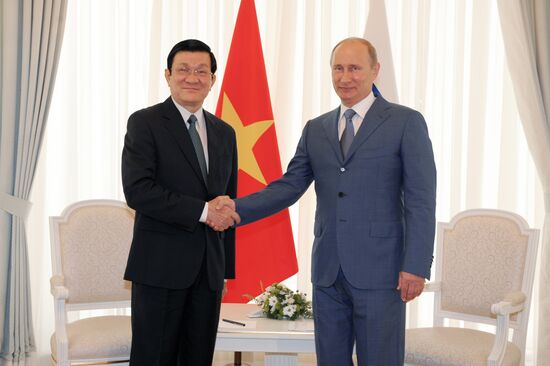 President Vladimir Putin meets with Truong Tan Sang