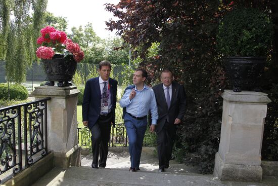 Russian Prime Minister Dmitry Medvedev in London