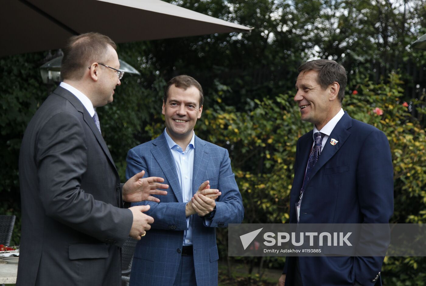 Russian Prime Minister Dmitry Medvedev in London