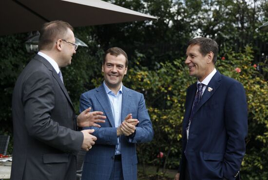 Russian Prime Minister Dmitry Medvedev in London