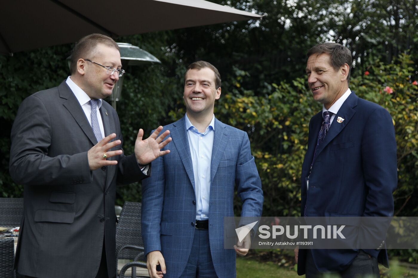 Russian Prime Minister Dmitry Medvedev in London