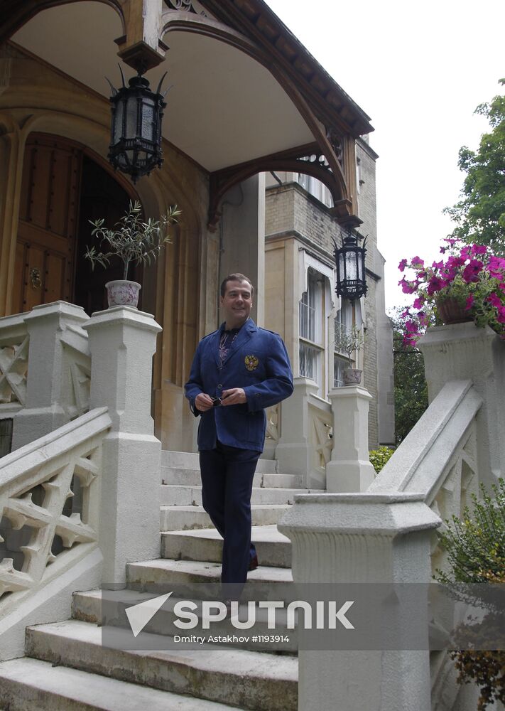 Russian Prime Minister Medvedev gives interview to the Times