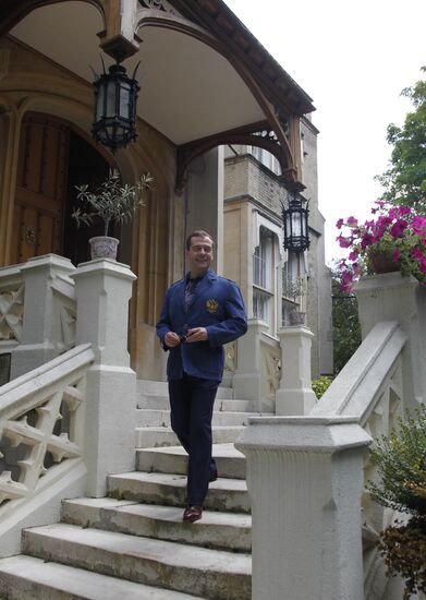 Russian Prime Minister Medvedev gives interview to the Times