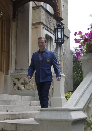 Russian Prime Minister Medvedev gives interview to the Times