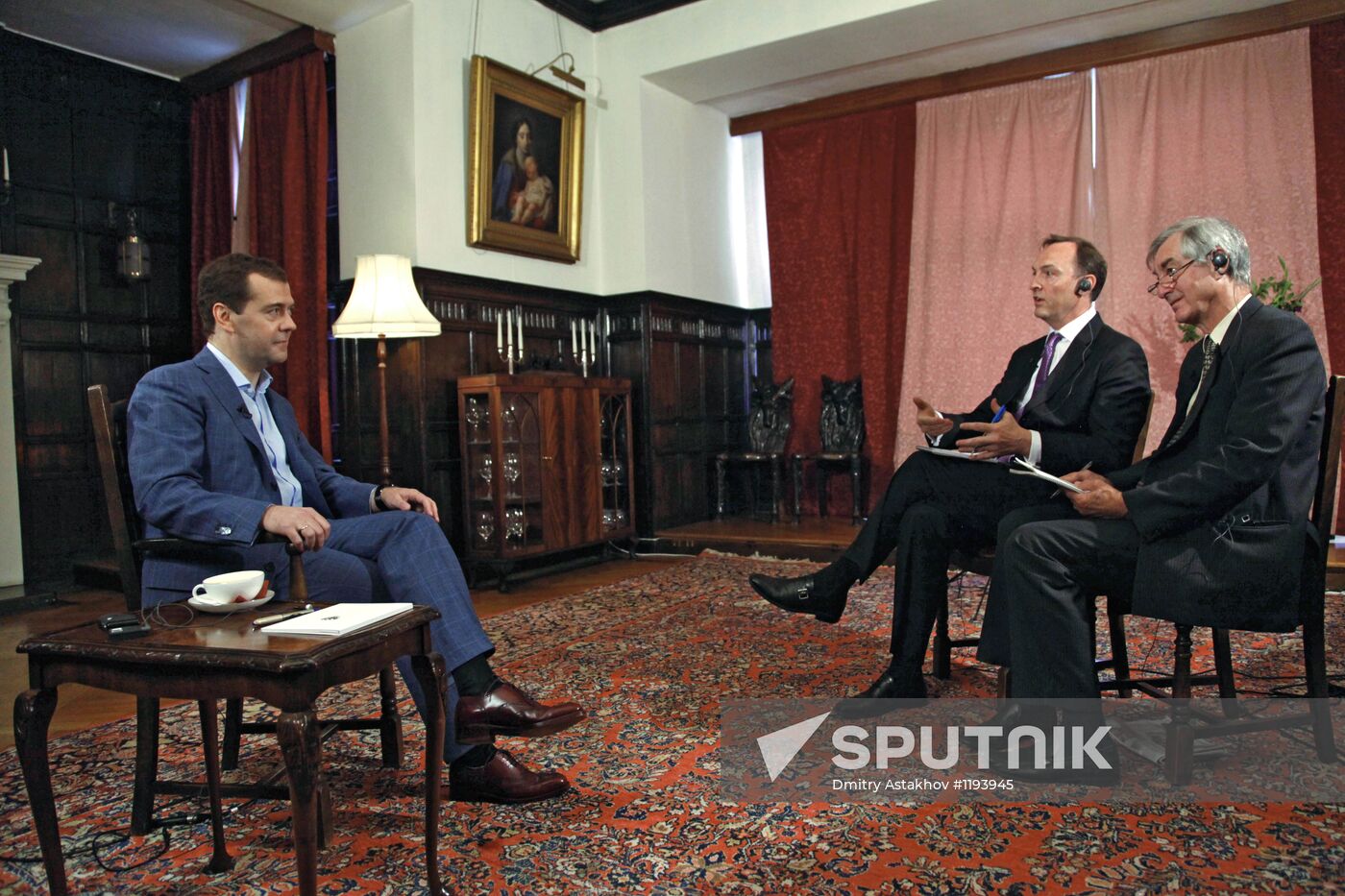 Russian Prime Minister Medvedev gives interview to the Times