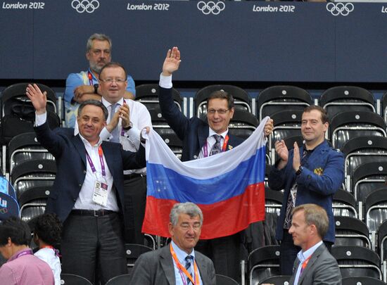 Russian Prime Minister Dmitry Medvedev in London