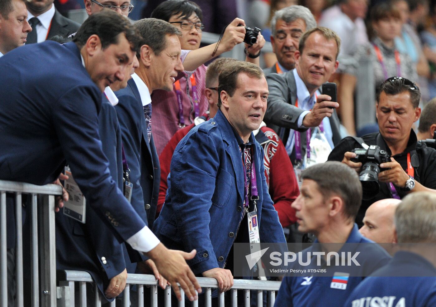 Russian Prime Minister Dmitry Medvedev in London
