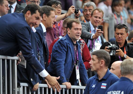 Russian Prime Minister Dmitry Medvedev in London